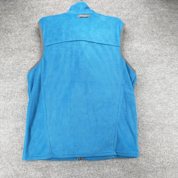 Eddie Bauer Men's Zip Up Fleece Vest Blue M Zipped Pockets Mock Neck Outdoor - Picture 6 of 13